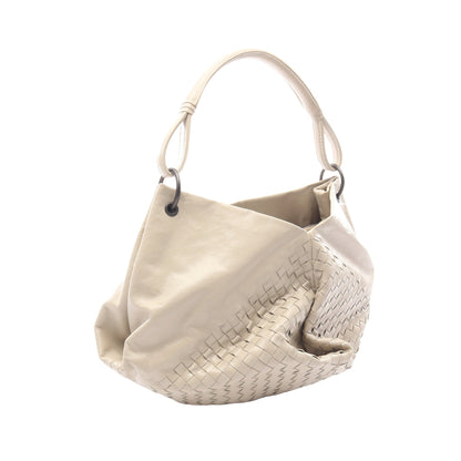 イントレチャート アクイローネ フォーチュンクッキー ハンドバッグ レザー ライトベージュ ボッテガヴェネタ バッグ BOTTEGA VENETA
