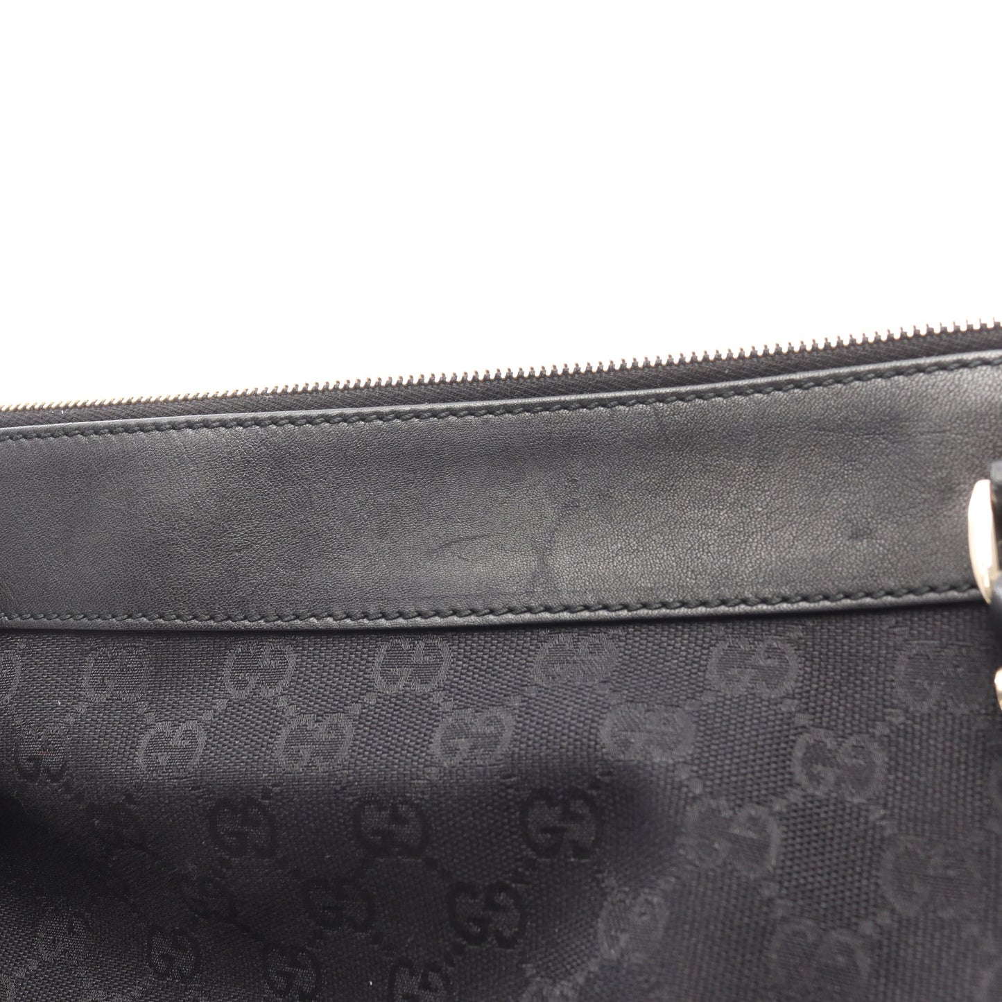 アビー GGキャンバス ショルダーバッグ トートバッグ キャンバス レザー ブラック グッチ バッグ GUCCI