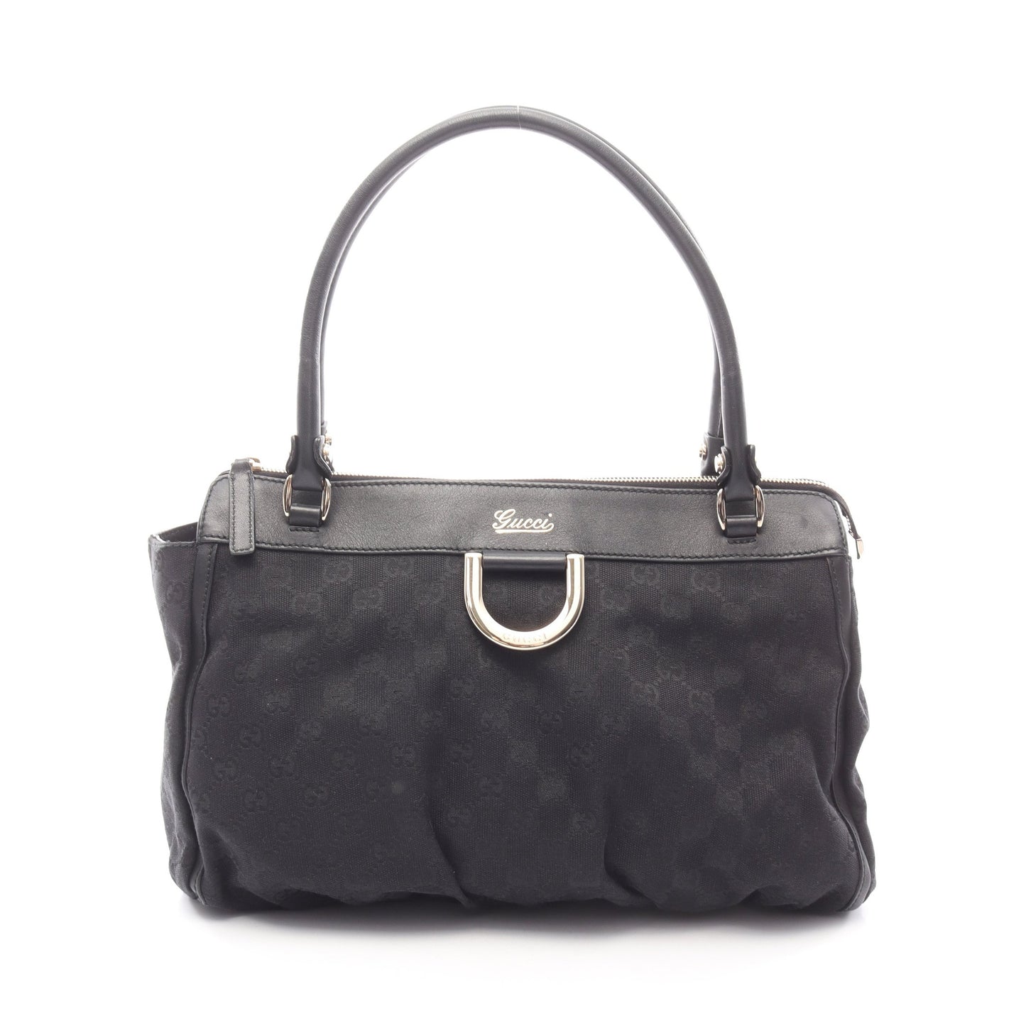 アビー GGキャンバス ショルダーバッグ トートバッグ キャンバス レザー ブラック グッチ バッグ GUCCI