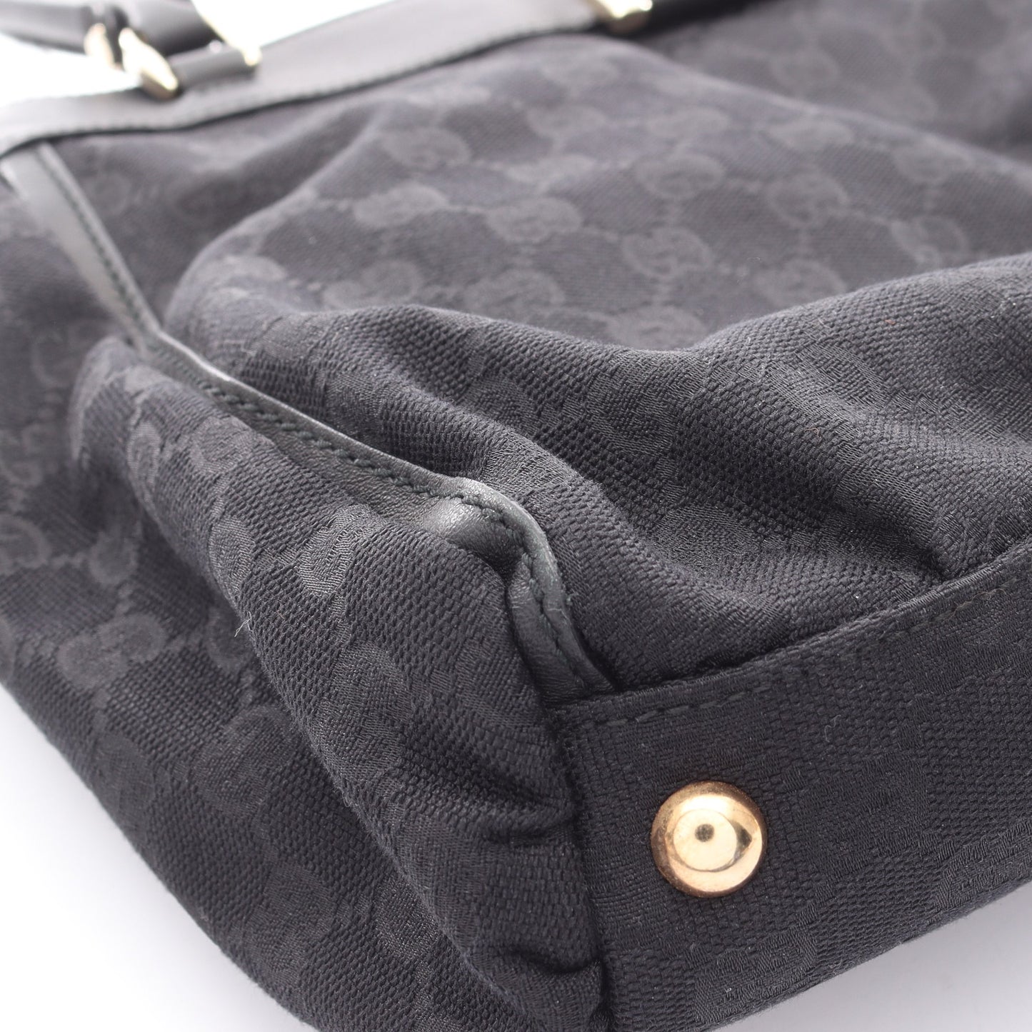 アビー GGキャンバス ショルダーバッグ トートバッグ キャンバス レザー ブラック グッチ バッグ GUCCI
