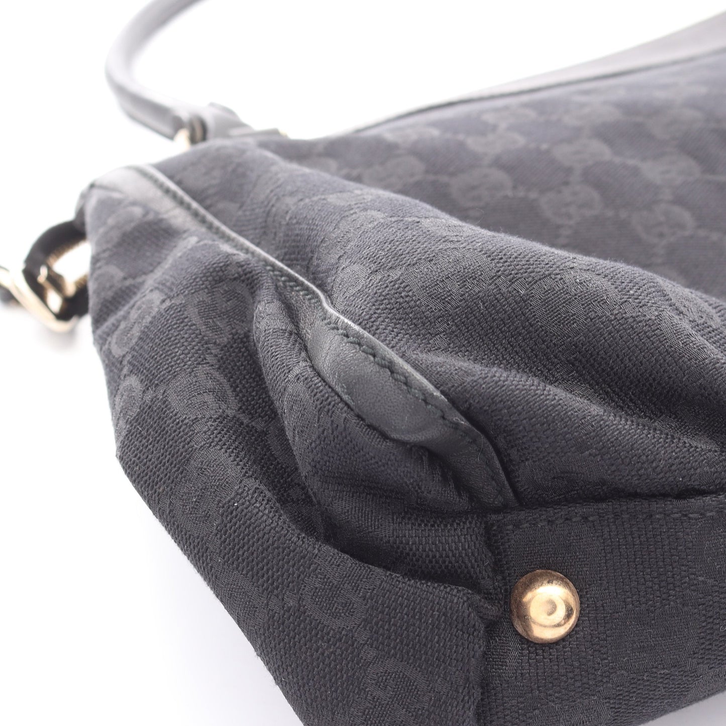 アビー GGキャンバス ショルダーバッグ トートバッグ キャンバス レザー ブラック グッチ バッグ GUCCI