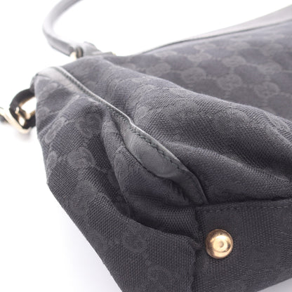 アビー GGキャンバス ショルダーバッグ トートバッグ キャンバス レザー ブラック グッチ バッグ GUCCI
