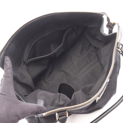 アビー GGキャンバス ショルダーバッグ トートバッグ キャンバス レザー ブラック グッチ バッグ GUCCI