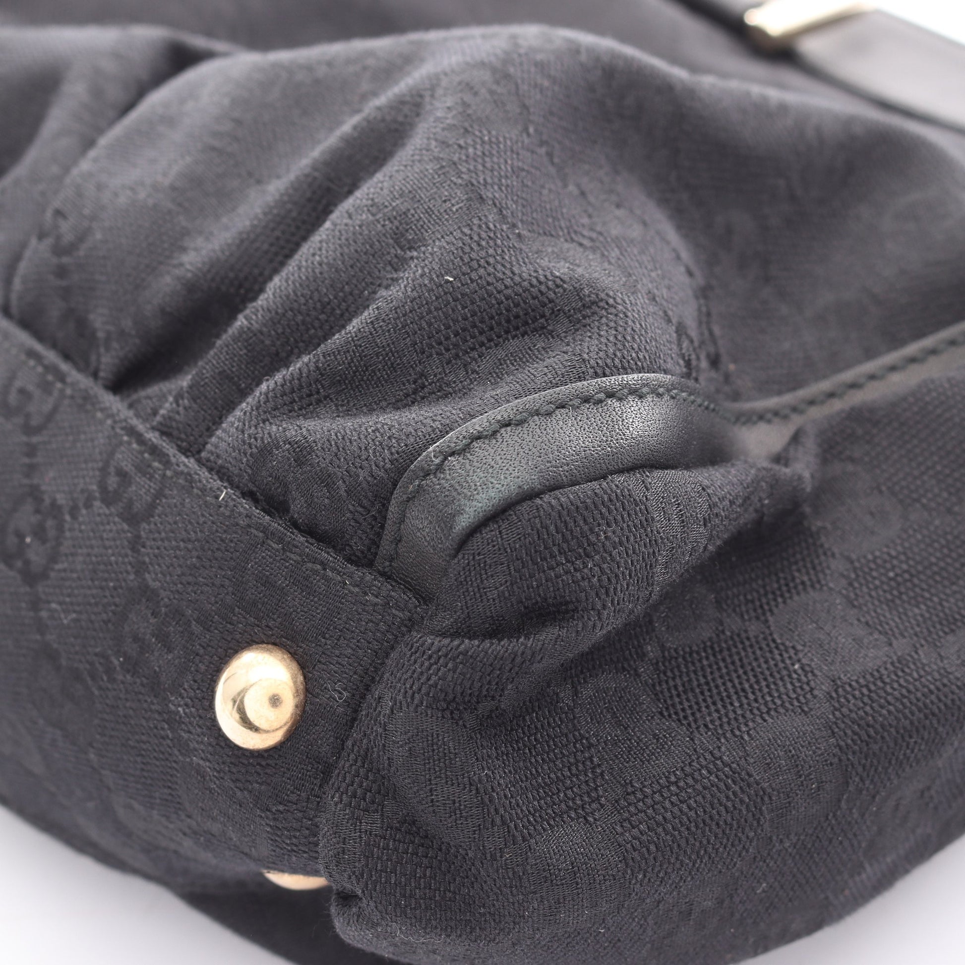 アビー GGキャンバス ショルダーバッグ トートバッグ キャンバス レザー ブラック グッチ バッグ GUCCI