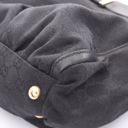 アビー GGキャンバス ショルダーバッグ トートバッグ キャンバス レザー ブラック グッチ バッグ GUCCI
