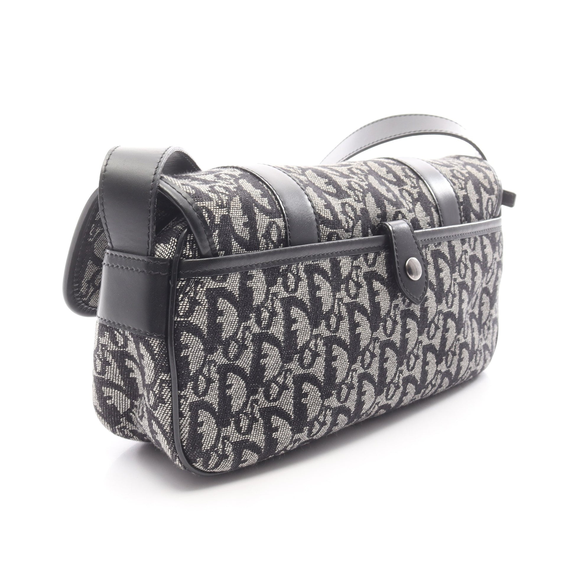 トロッター メッセンジャーバッグ ショルダーバッグ キャンバス レザー ネイビー ブラック クリスチャンディオール バッグ Christian Dior
