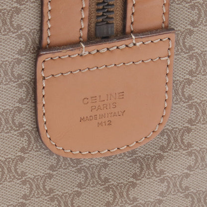 マカダム ハンドバッグ ミニボストンバッグ PVC レザー ベージュ ライトブラウン セリーヌ バッグ CELINE