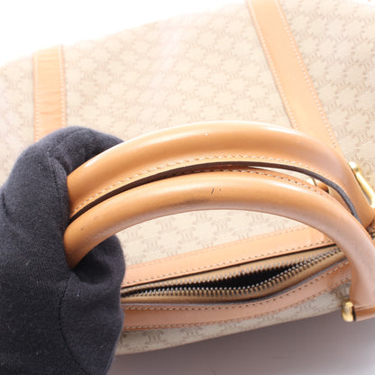 マカダム ハンドバッグ ミニボストンバッグ PVC レザー ベージュ ライトブラウン セリーヌ バッグ CELINE