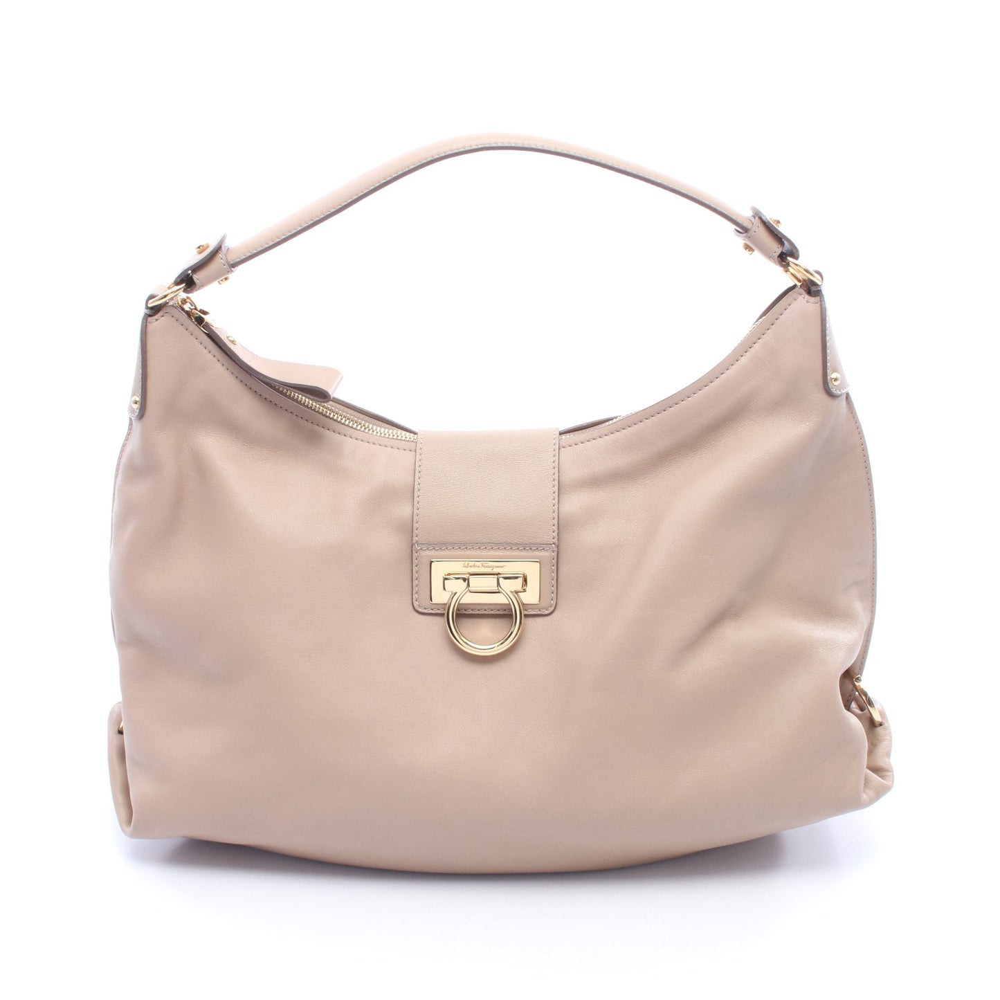 ガンチーニ ワンショルダーバッグ レザー ベージュ サルヴァトーレフェラガモ バッグ Salvatore Ferragamo
