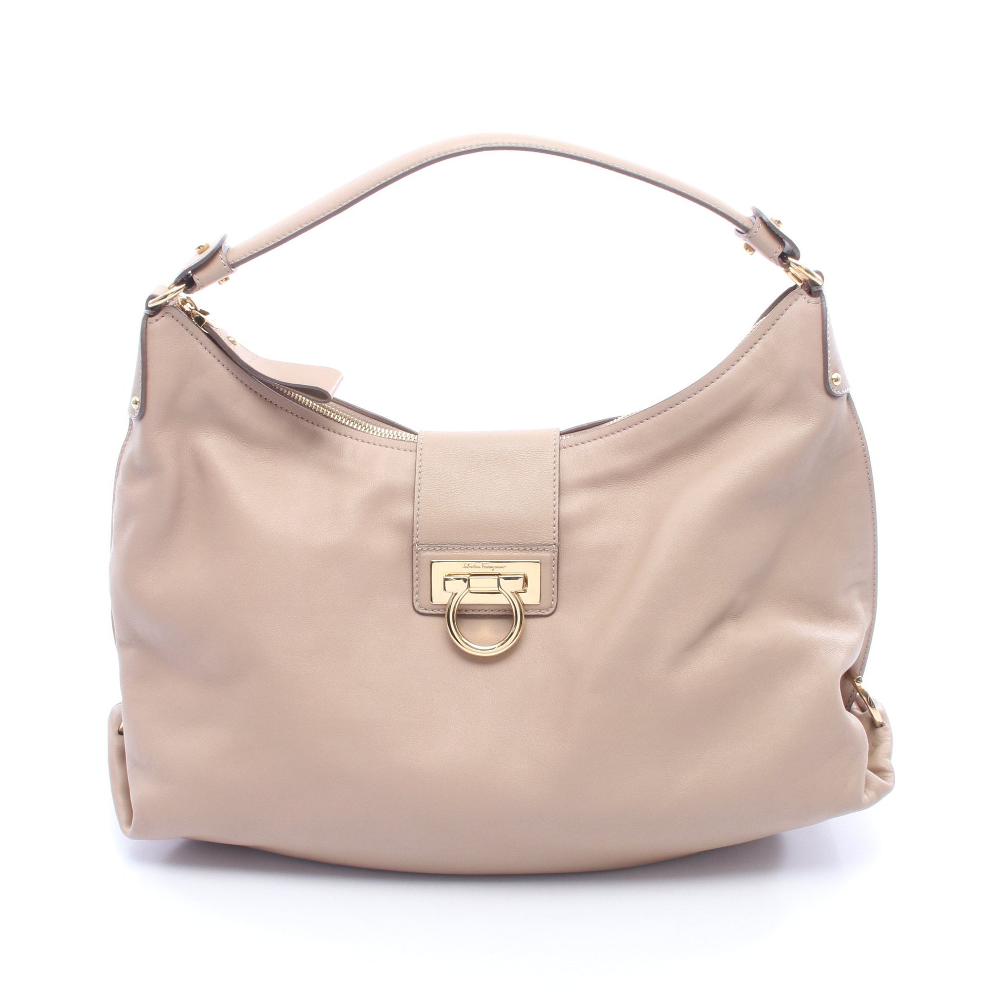 ガンチーニ ワンショルダーバッグ レザー ベージュ サルヴァトーレフェラガモ バッグ Salvatore Ferragamo