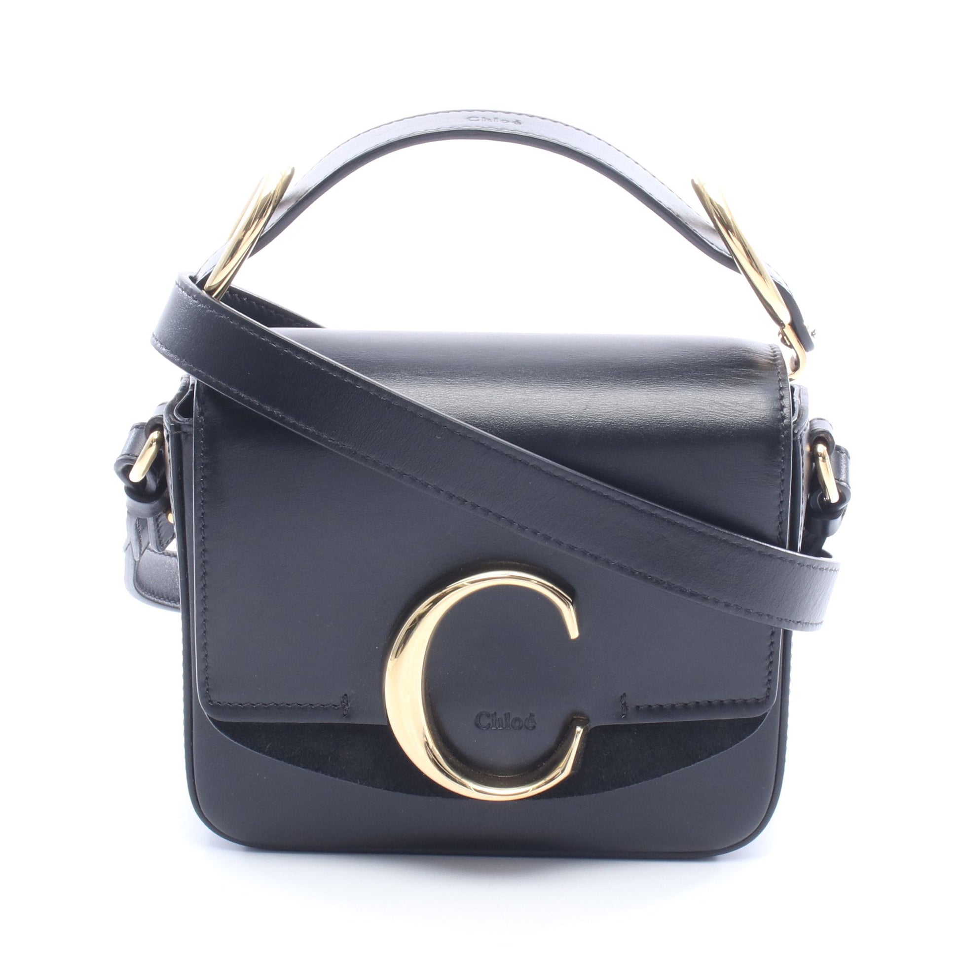 クロエC 2WAY ハンドバッグ レザー ブラック クロエ バッグ Chloe