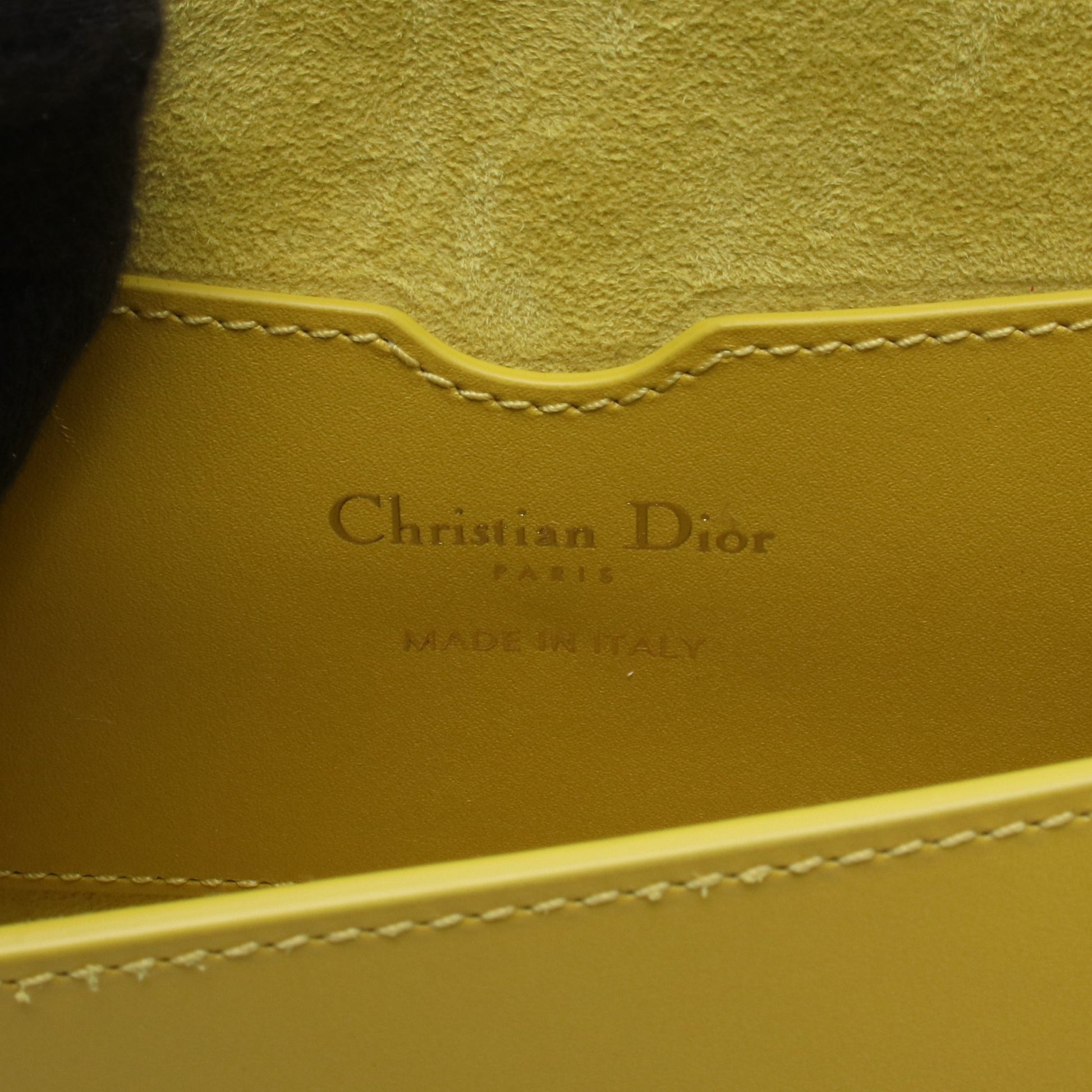 ボビー イーストウエスト ショルダーバッグ レザー イエロー クリスチャンディオール バッグ Christian Dior