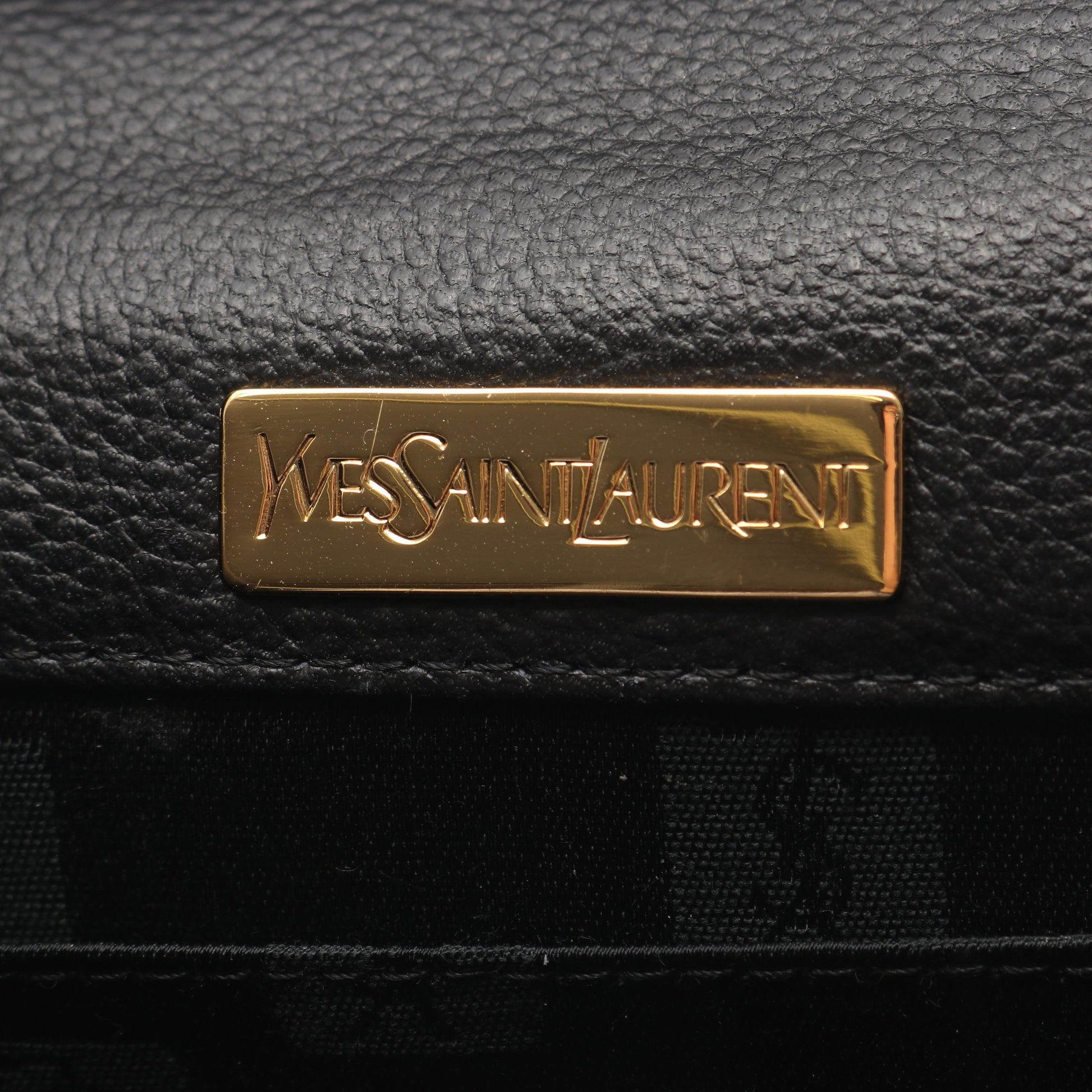 2WAY ハンドバッグ レザー ブラック イヴサンローラン バッグ YVES SAINT LAURENT