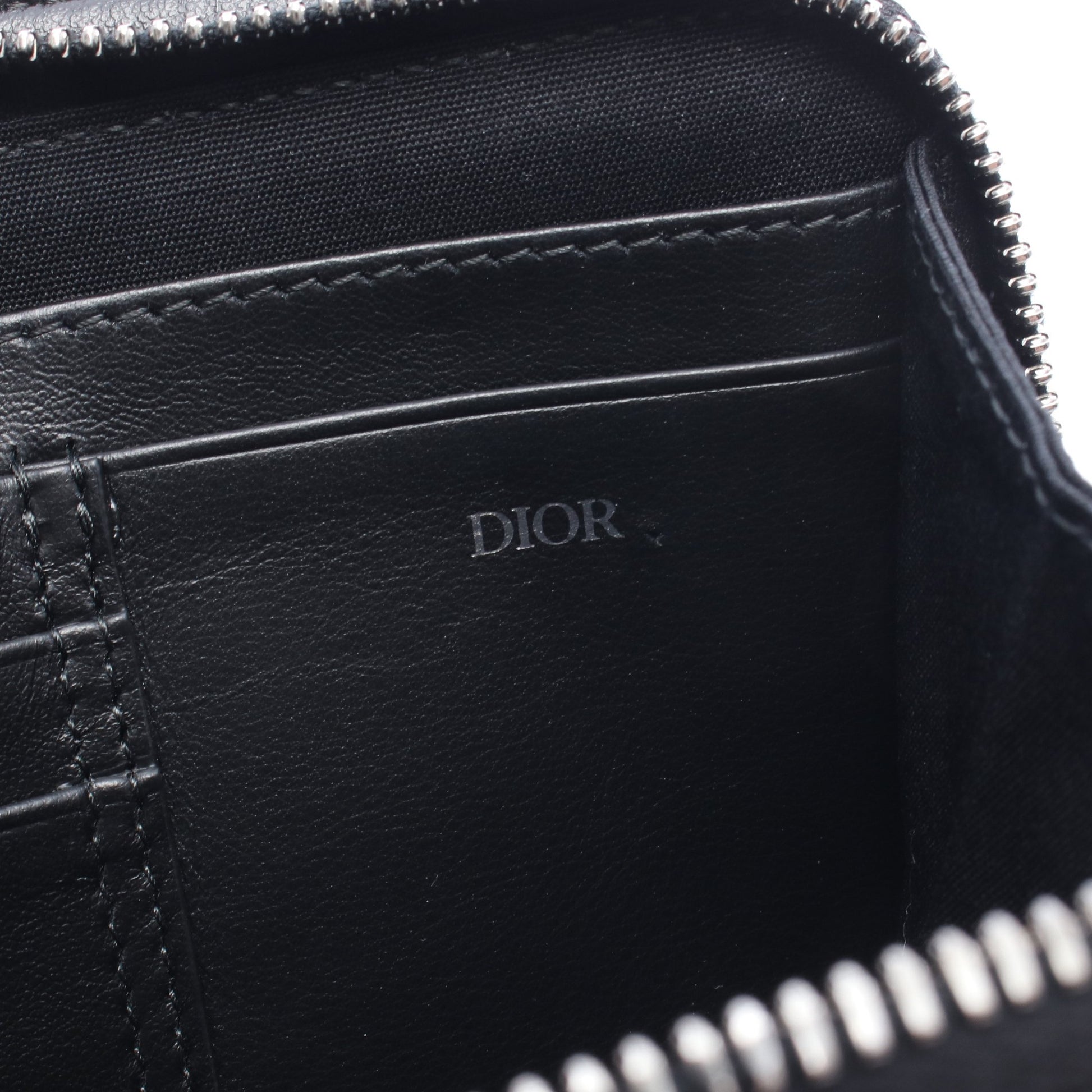 CDダイヤモンド メッセンジャーポーチ ショルダーバッグ PVC レザー ブラック クリスチャンディオール バッグ Christian Dior