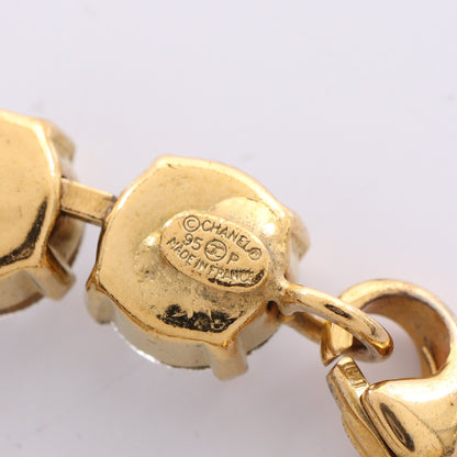 ココマーク ブレスレット GP クリスタル ラインストーン ゴールド クリア 95P シャネル アクセサリー CHANEL