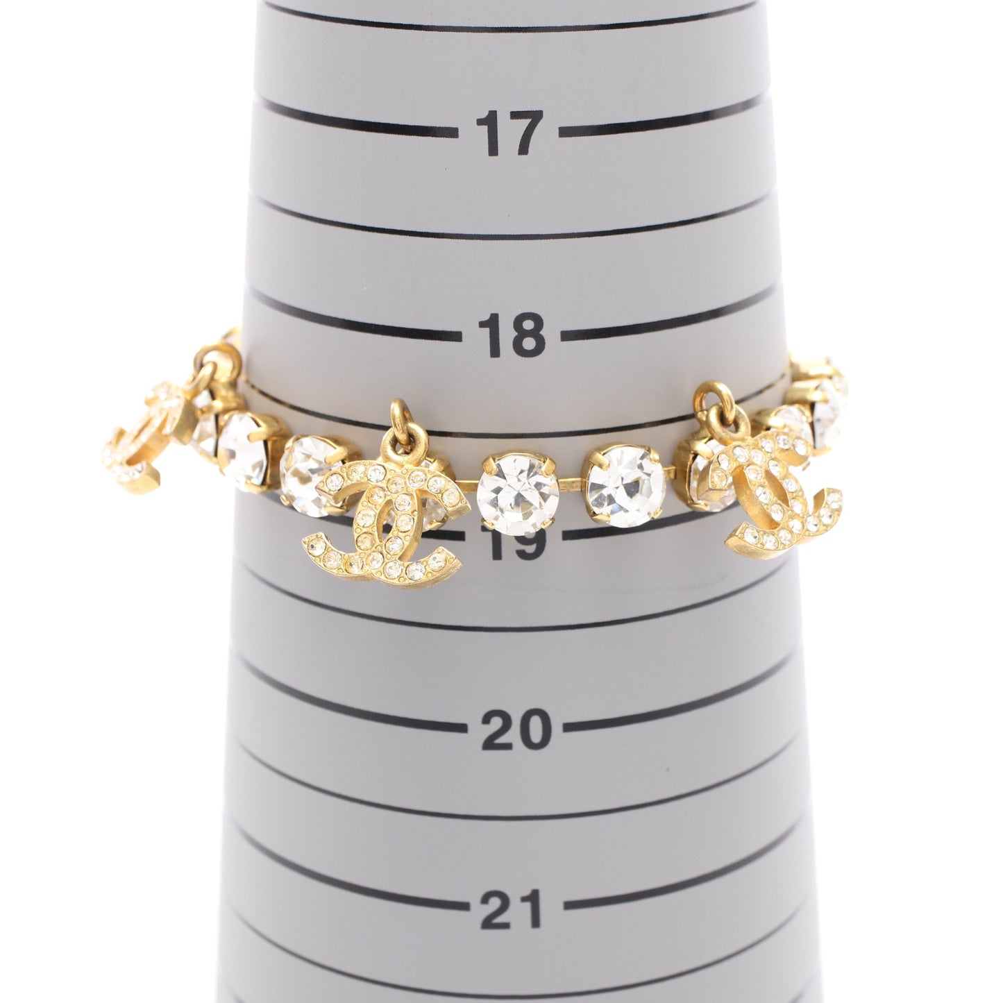 ココマーク ブレスレット GP クリスタル ラインストーン ゴールド クリア 95P シャネル アクセサリー CHANEL