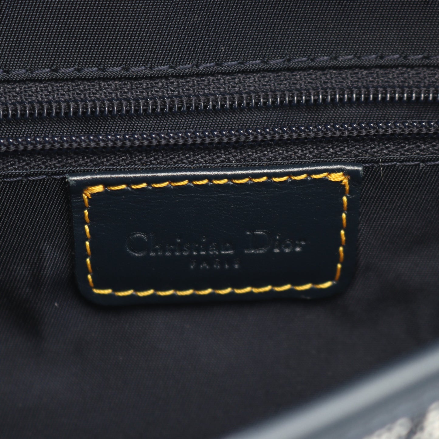 ダブルサドルバッグ トロッター ハンドバッグ キャンバス レザー アイボリー ネイビー クリスチャンディオール バッグ Christian Dior