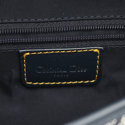 ダブルサドルバッグ トロッター ハンドバッグ キャンバス レザー アイボリー ネイビー クリスチャンディオール バッグ Christian Dior