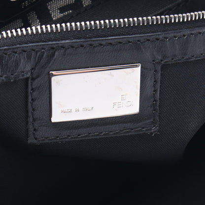 ズッカ ハンドバッグ トートバッグ キャンバス レザー ブラック グレー フェンディ バッグ FENDI