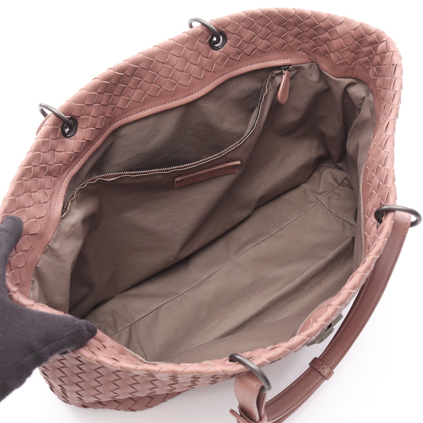 イントレチャート カプリ ハンドバッグ トートバッグ レザー ダスティピンク ボッテガヴェネタ バッグ BOTTEGA VENETA