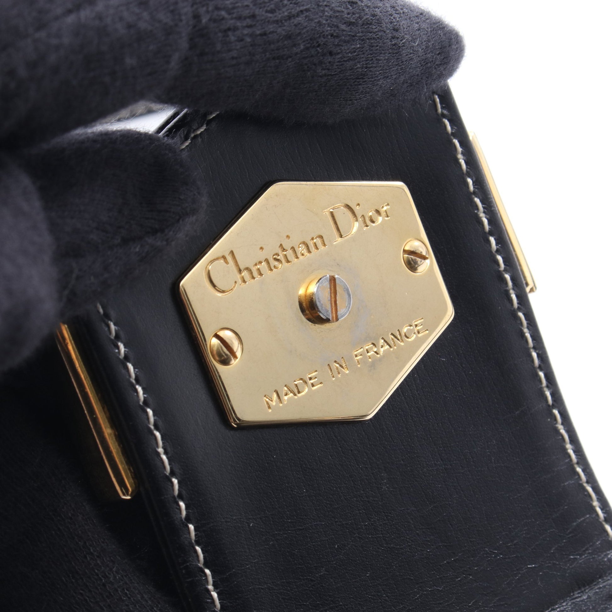 ショルダーバッグ レザー ブラック クリスチャンディオール バッグ Christian Dior