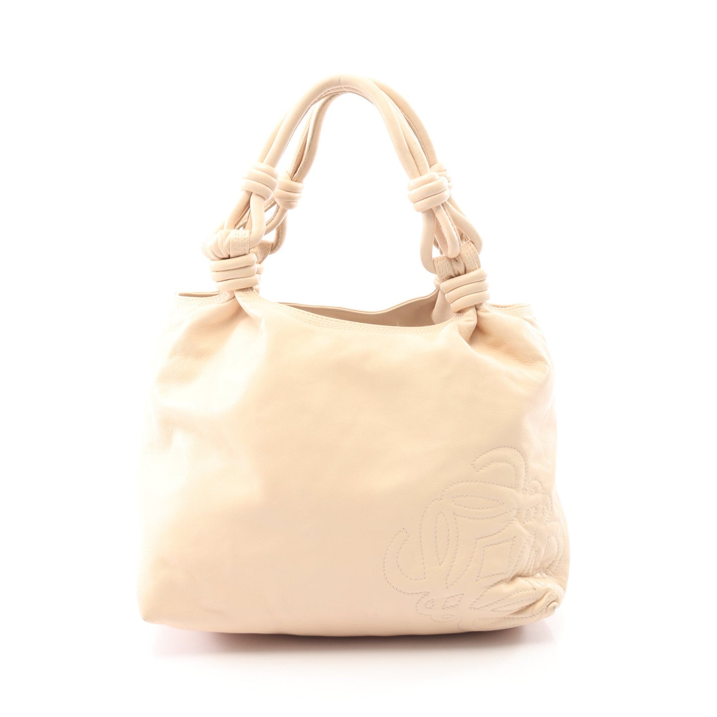 アナグラム ハンドバッグ レザー ライトベージュ ロエベ バッグ LOEWE