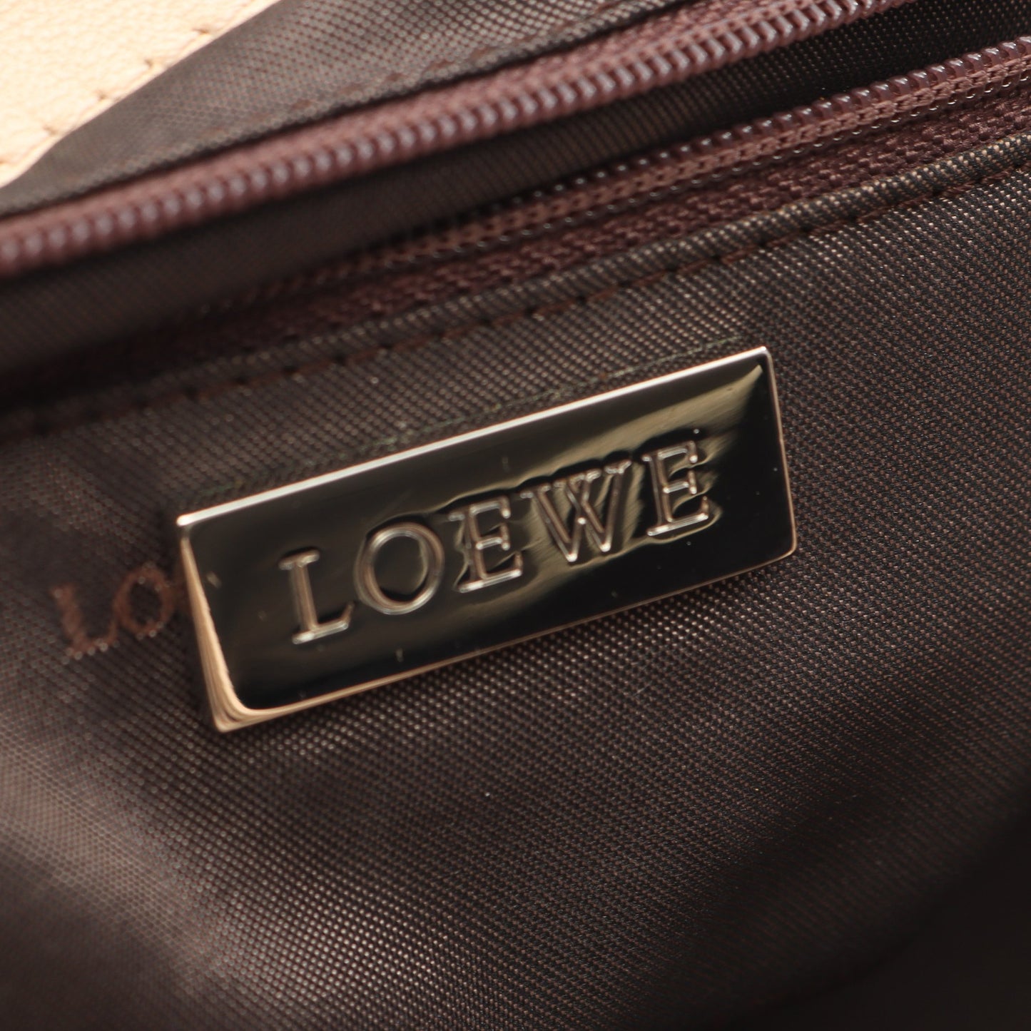 アナグラム ハンドバッグ レザー ライトベージュ ロエベ バッグ LOEWE
