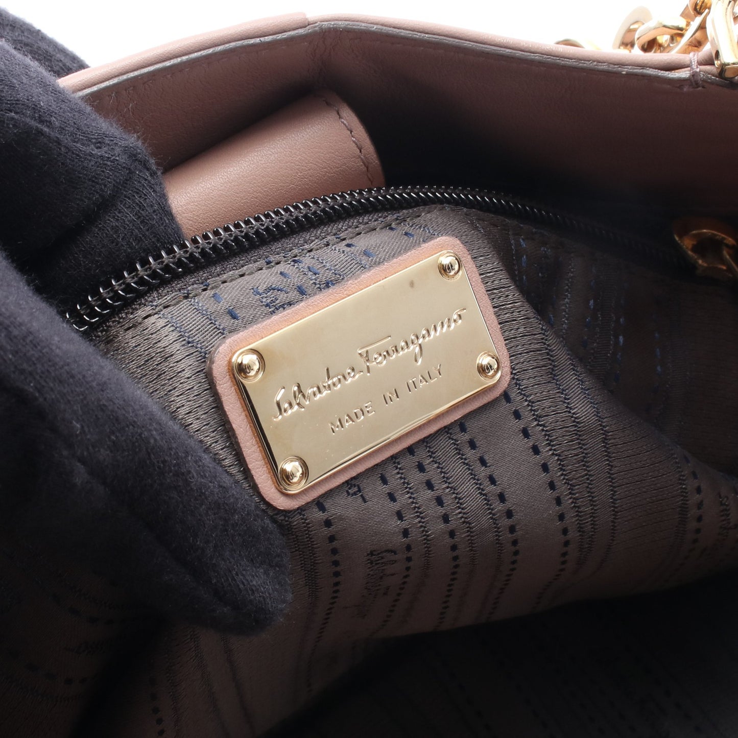 ガンチーニ 2WAY チェーンハンドバッグ レザー ダスティピンク サルヴァトーレフェラガモ バッグ Salvatore Ferragamo