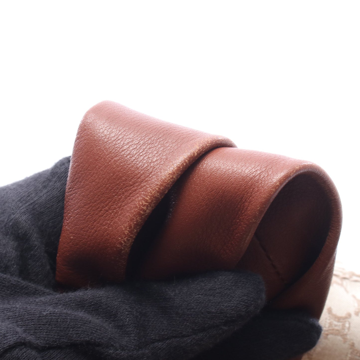 マカダム ハンドバッグ キャンバス レザー グレーベージュ ブラウン セリーヌ バッグ CELINE