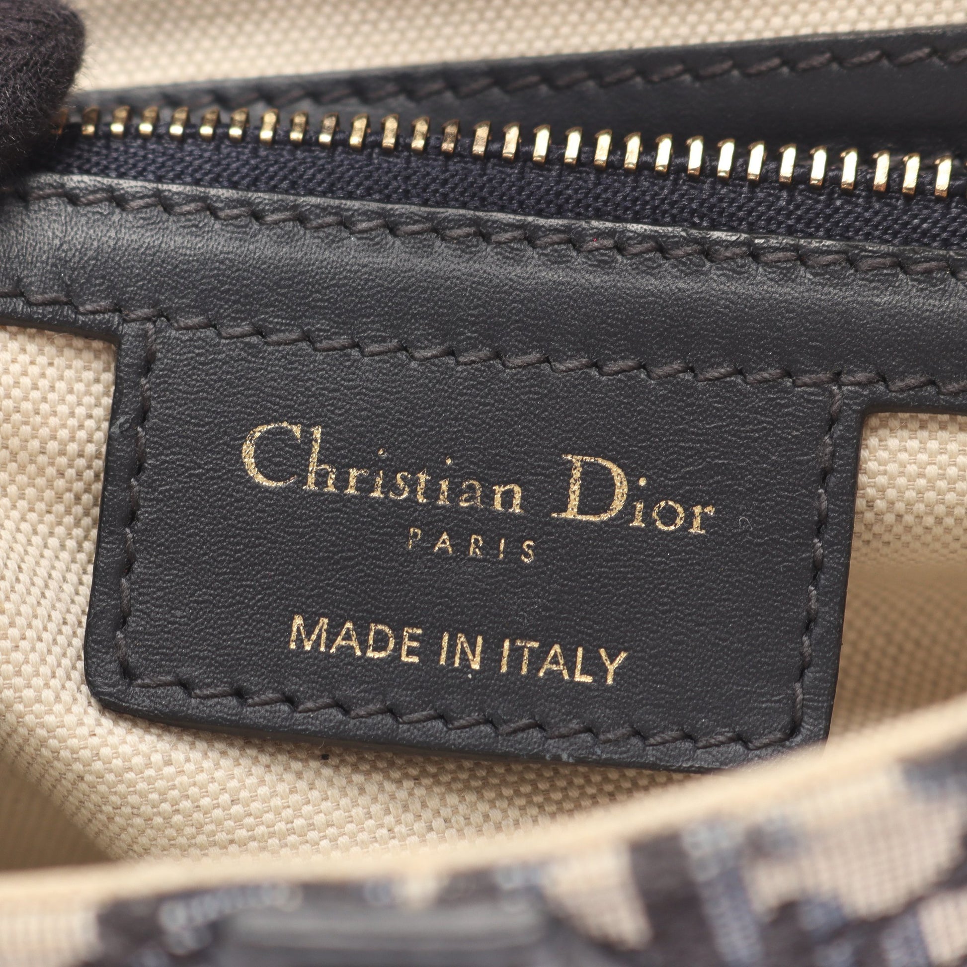 サドルバッグ オブリーク 2WAY ハンドバッグ キャンバス レザー ベージュ ネイビー クリスチャンディオール バッグ Christian Dior