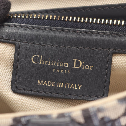 サドルバッグ オブリーク 2WAY ハンドバッグ キャンバス レザー ベージュ ネイビー クリスチャンディオール バッグ Christian Dior