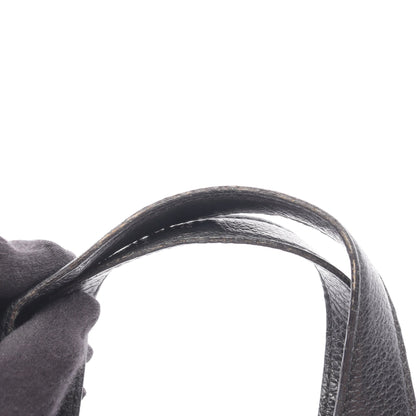 ロゴマニア ハンドバッグ トートバッグ キャンバス レザー ブラック ブルガリ バッグ BVLGARI