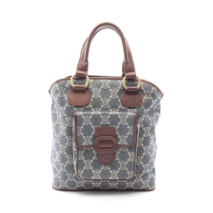 パリマカダム ハンドバッグ トートバッグ デニム レザー ブルー ダークブラウン セリーヌ バッグ CELINE