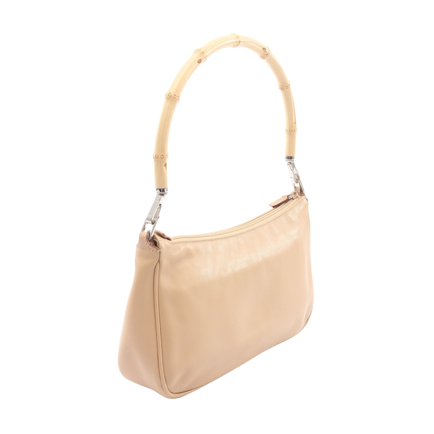 バンブー ハンドバッグ レザー ベージュ グッチ バッグ GUCCI
