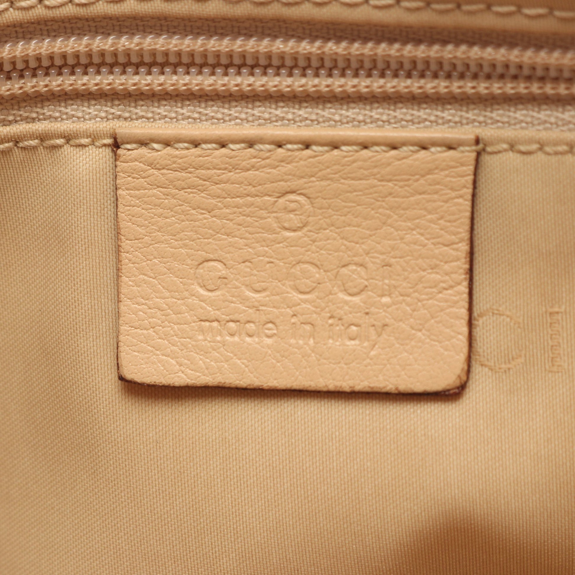バンブー ハンドバッグ レザー ベージュ グッチ バッグ GUCCI