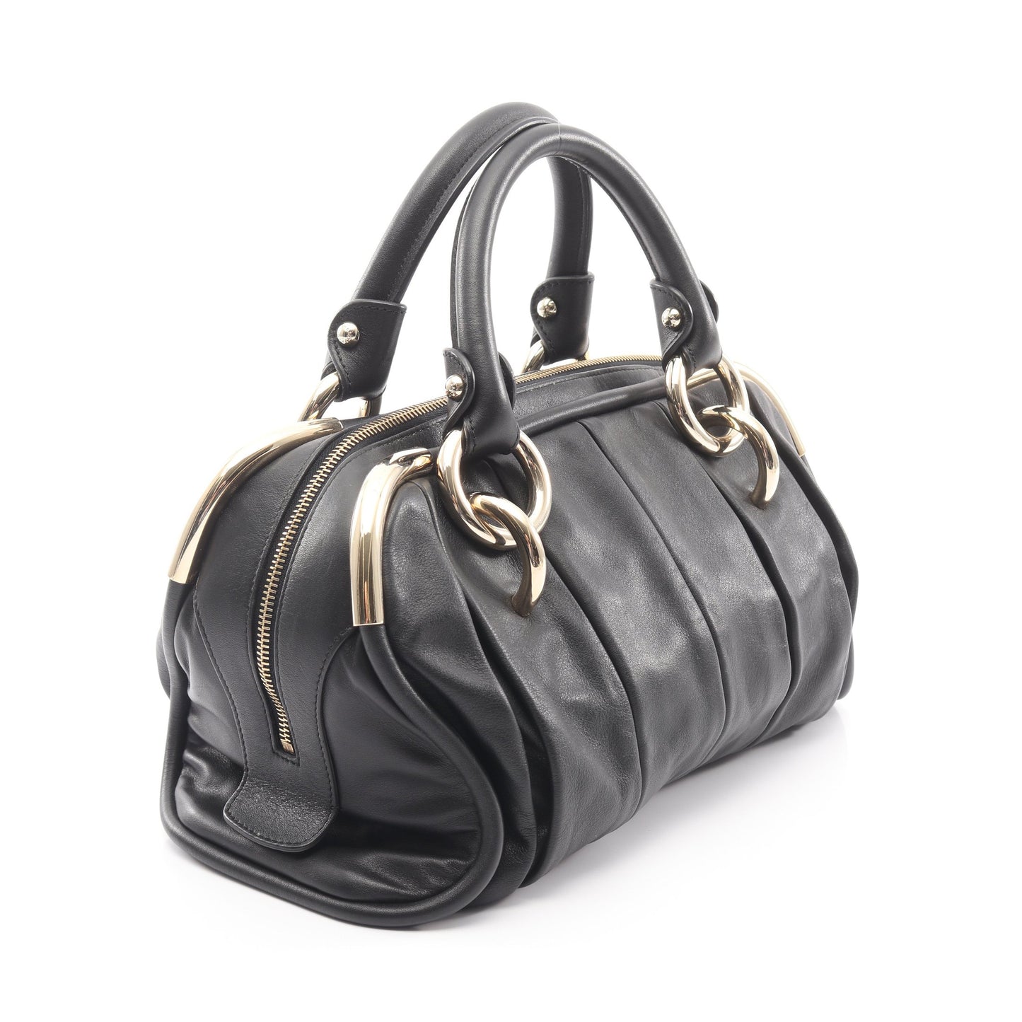 LIOBA ハンドバッグ レザー ブラック バリー バッグ BALLY
