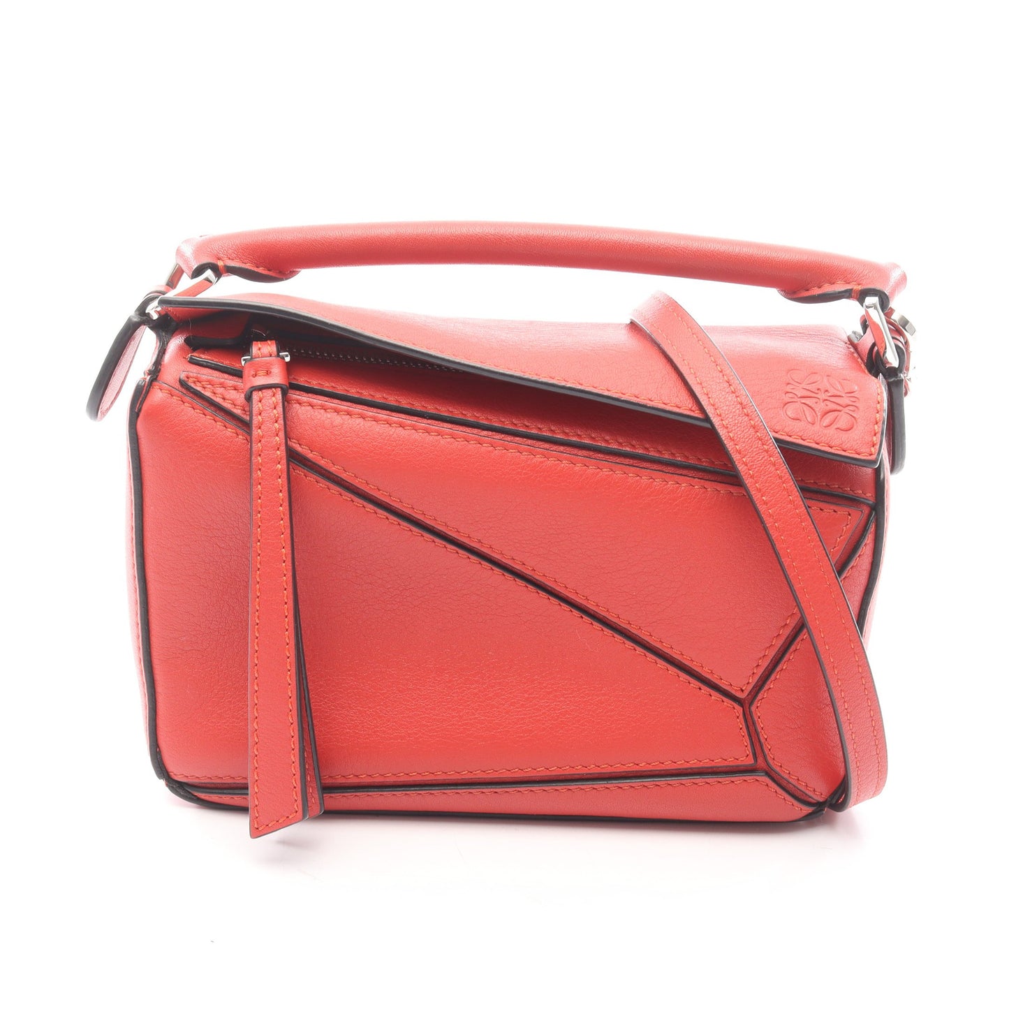 パズルバッグ ミニ 2WAY ハンドバッグ レザー レッド ロエベ バッグ LOEWE