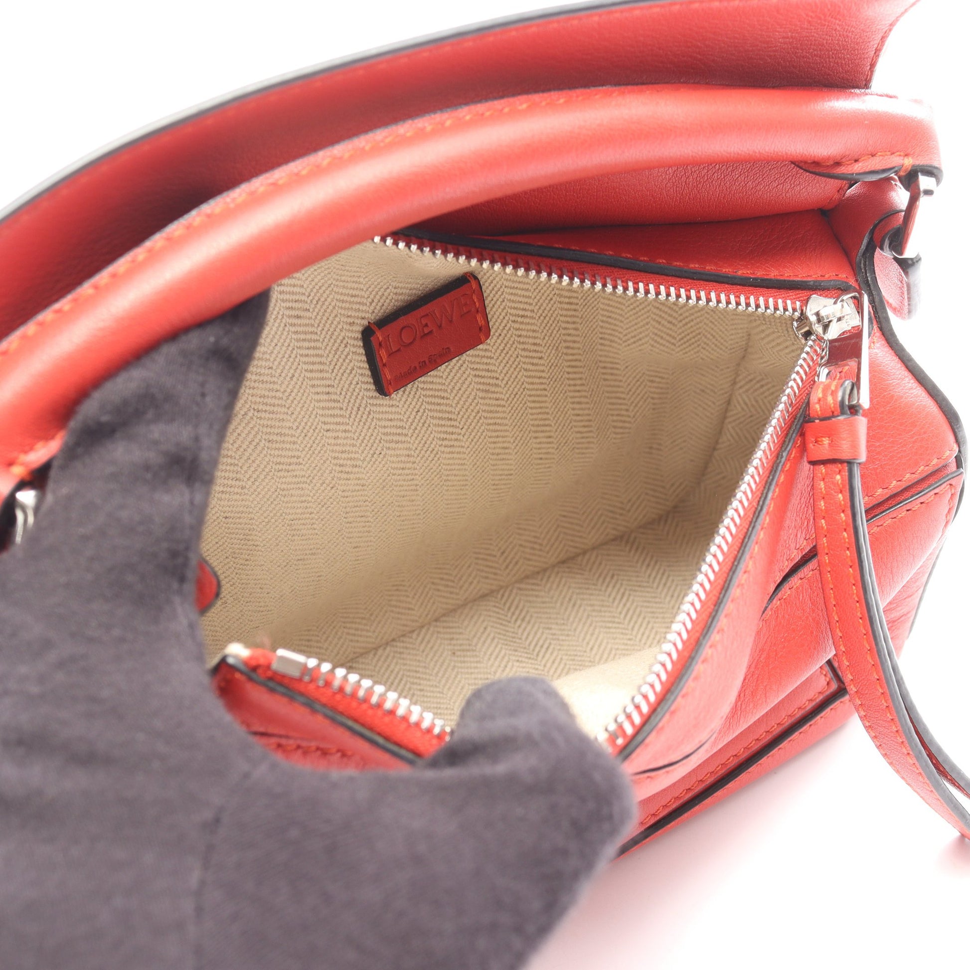 パズルバッグ ミニ 2WAY ハンドバッグ レザー レッド ロエベ バッグ LOEWE