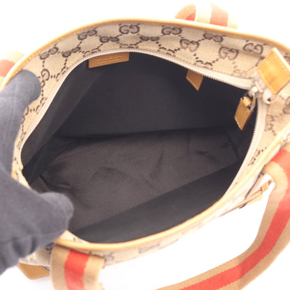 GGキャンバス ショルダーバッグ トートバッグ キャンバス レザー ベージュ イエローブラウン レッド グッチ バッグ GUCCI