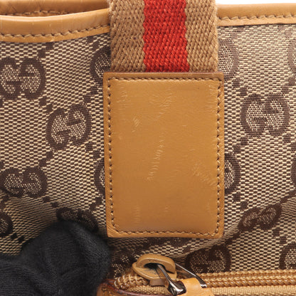 GGキャンバス ショルダーバッグ トートバッグ キャンバス レザー ベージュ イエローブラウン レッド グッチ バッグ GUCCI