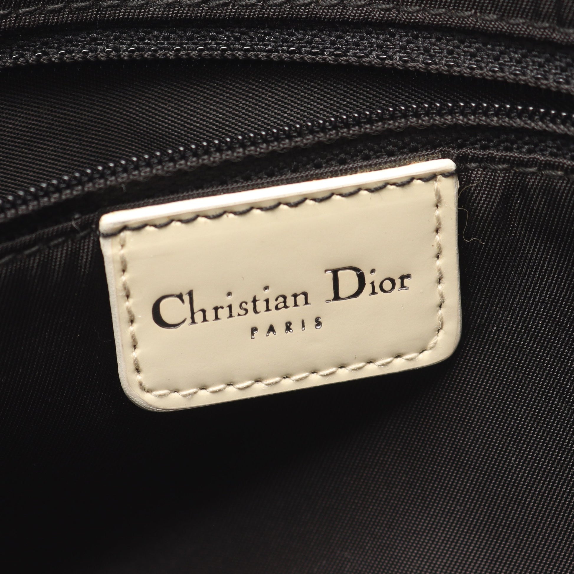 マリスパール ショルダーバッグ ウール レザー オフホワイト ブラック クリスチャンディオール バッグ Christian Dior