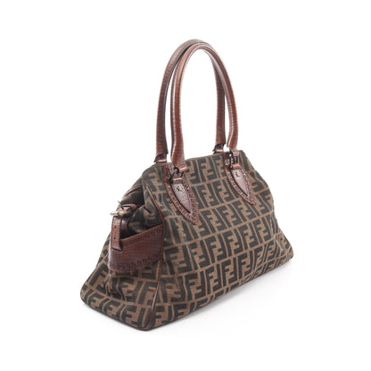 エトニコ ズッカ ショルダーバッグ トートバッグ キャンバス レザー ブラウン ブラック フェンディ バッグ FENDI