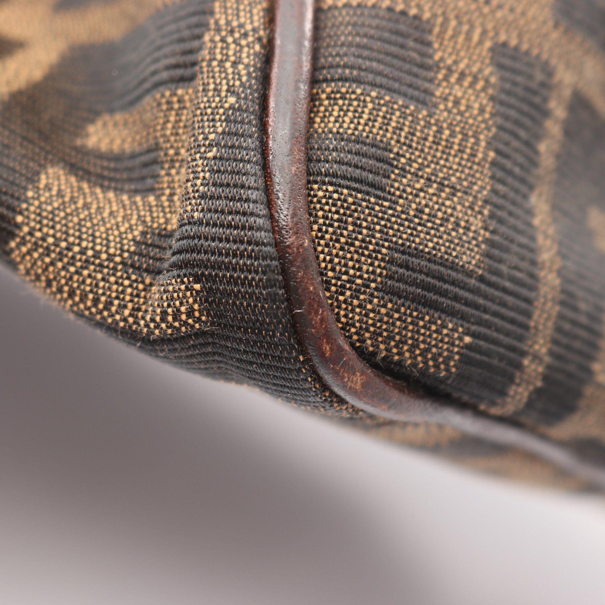 エトニコ ズッカ ショルダーバッグ トートバッグ キャンバス レザー ブラウン ブラック フェンディ バッグ FENDI