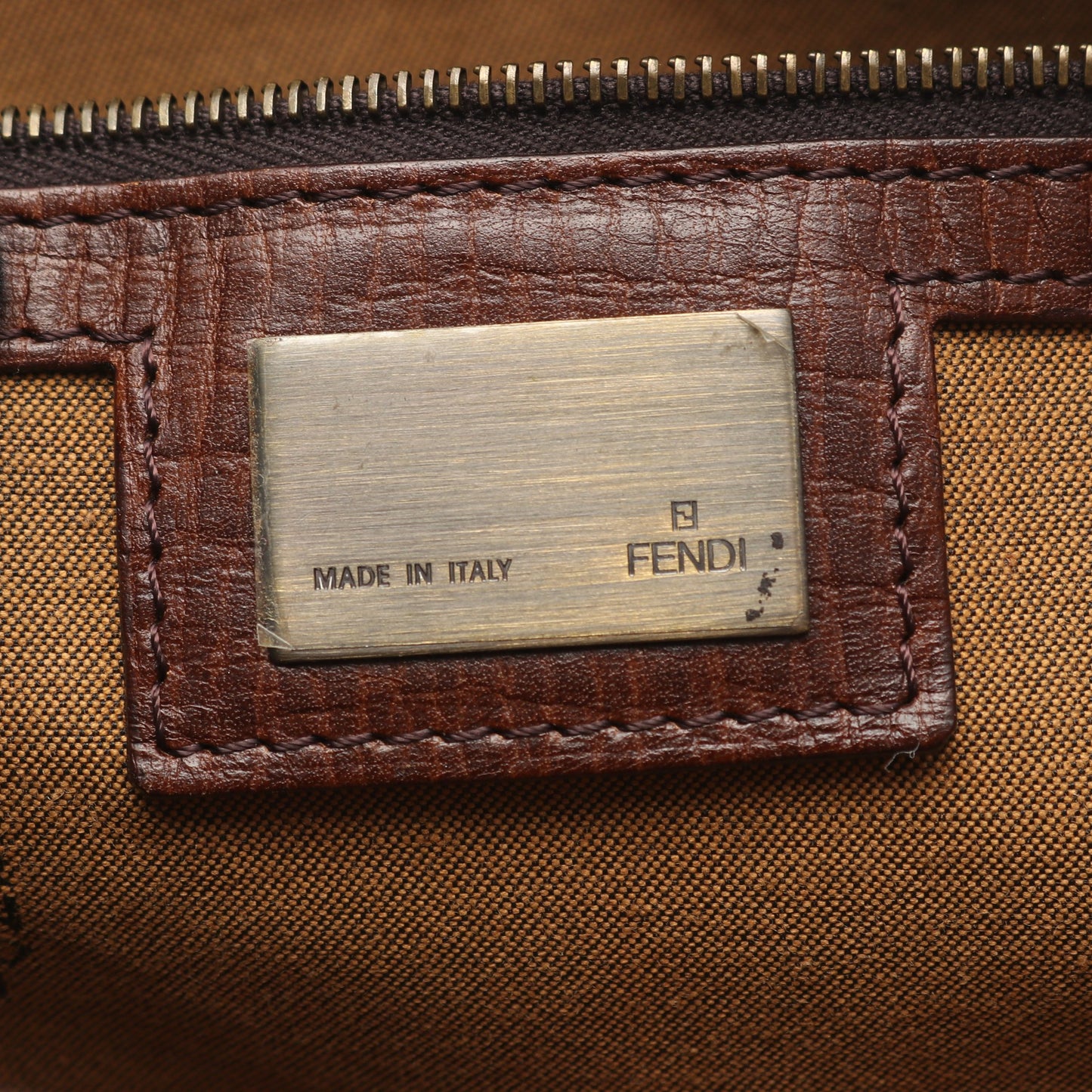 エトニコ ズッカ ショルダーバッグ トートバッグ キャンバス レザー ブラウン ブラック フェンディ バッグ FENDI