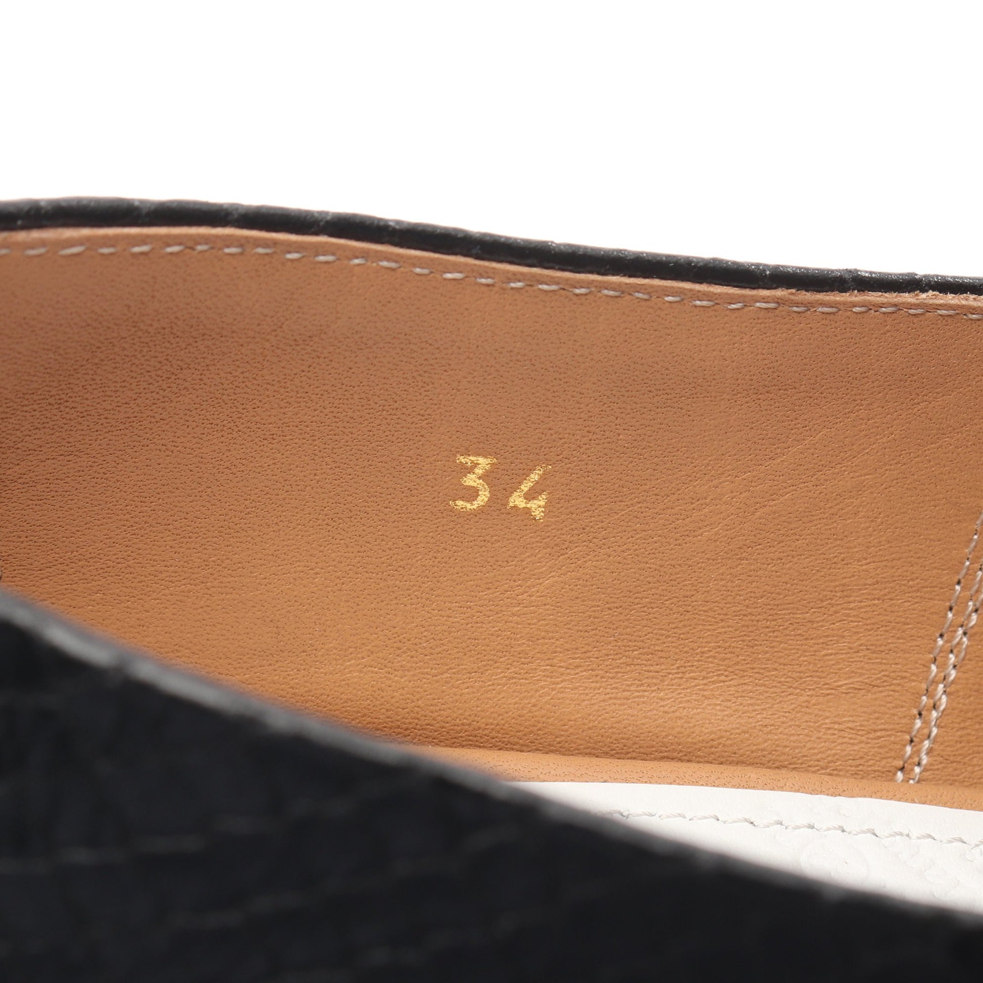 4ステッチ ポインテッドトゥ ローファー パイソン ブラック メゾンマルジェラ22 シューズ Maison Margiela 22