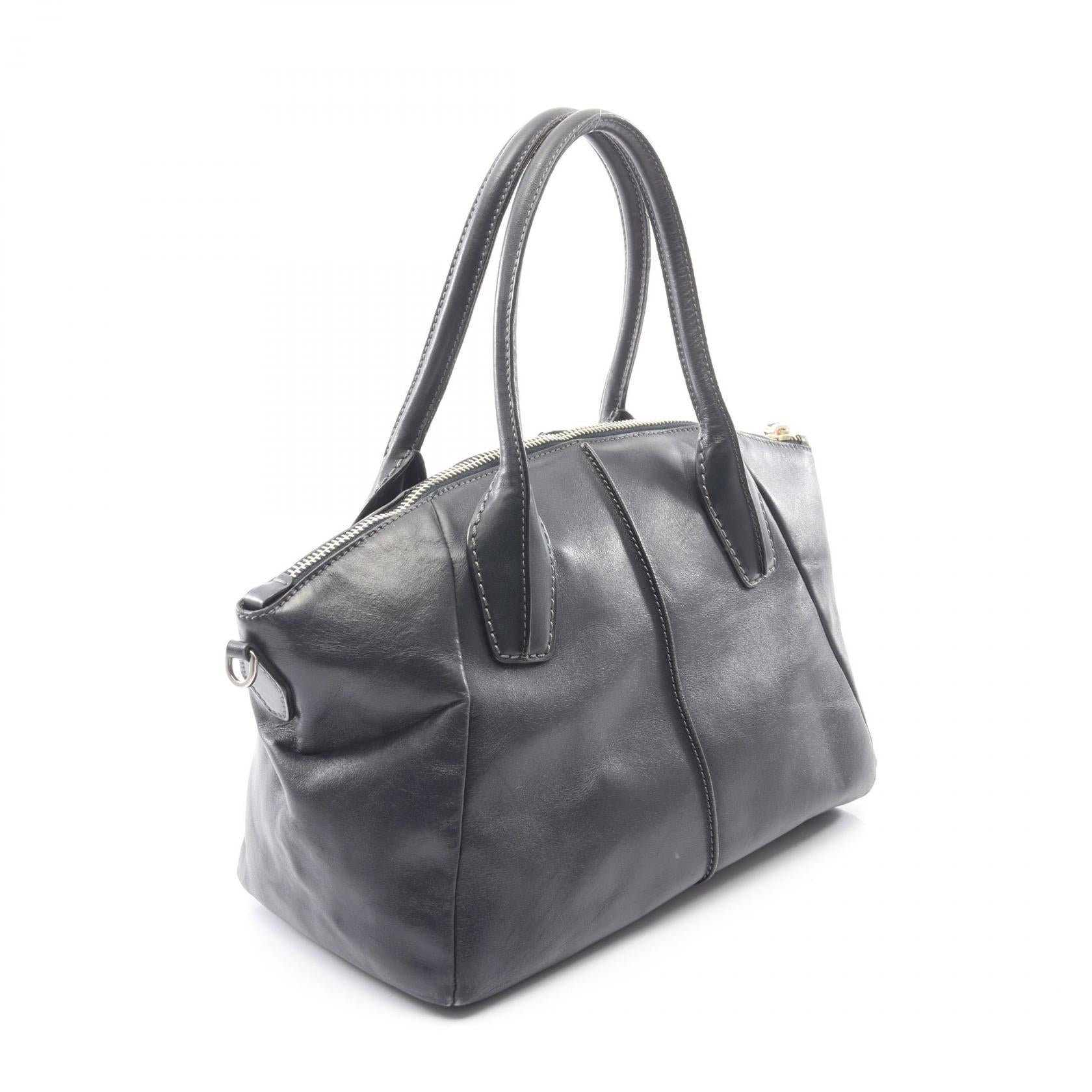 Dバッグ 2WAY ハンドバッグ レザー ネイビー トッズ バッグ TOD'S