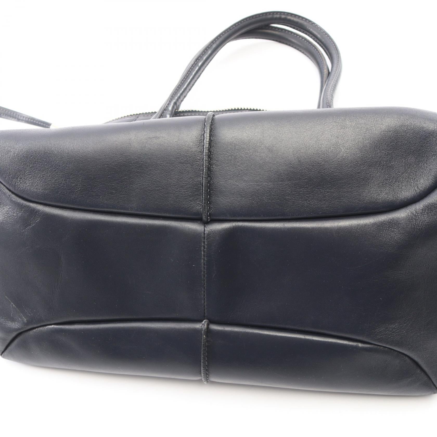 Dバッグ 2WAY ハンドバッグ レザー ネイビー トッズ バッグ TOD'S