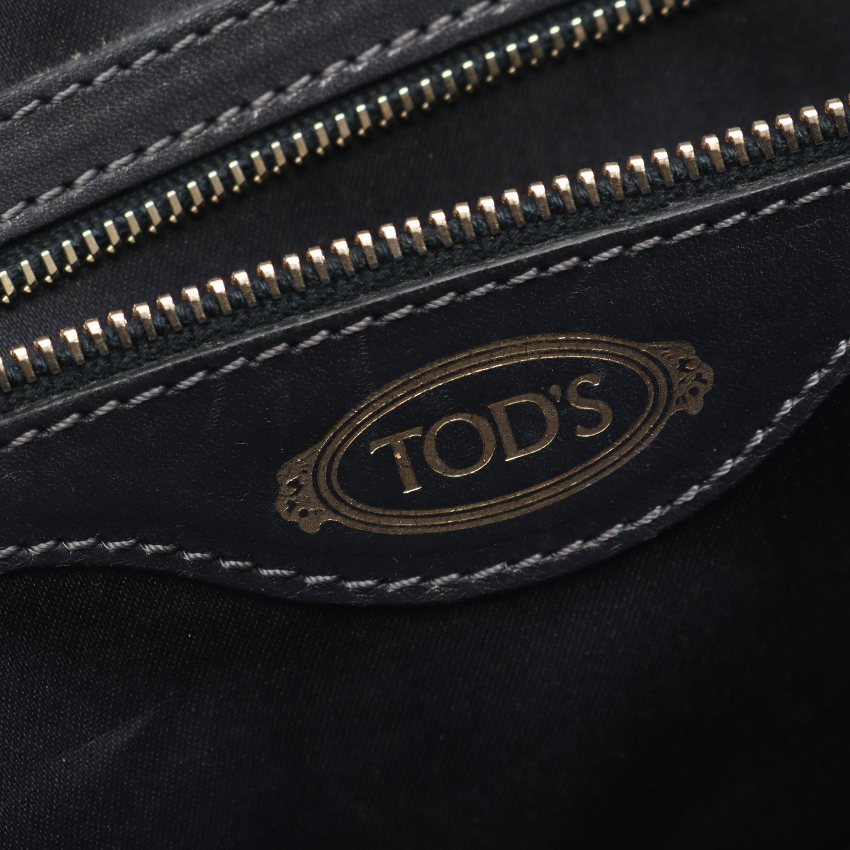 Dバッグ 2WAY ハンドバッグ レザー ネイビー トッズ バッグ TOD'S