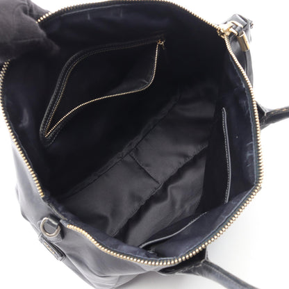 Dバッグ 2WAY ハンドバッグ レザー ネイビー トッズ バッグ TOD'S