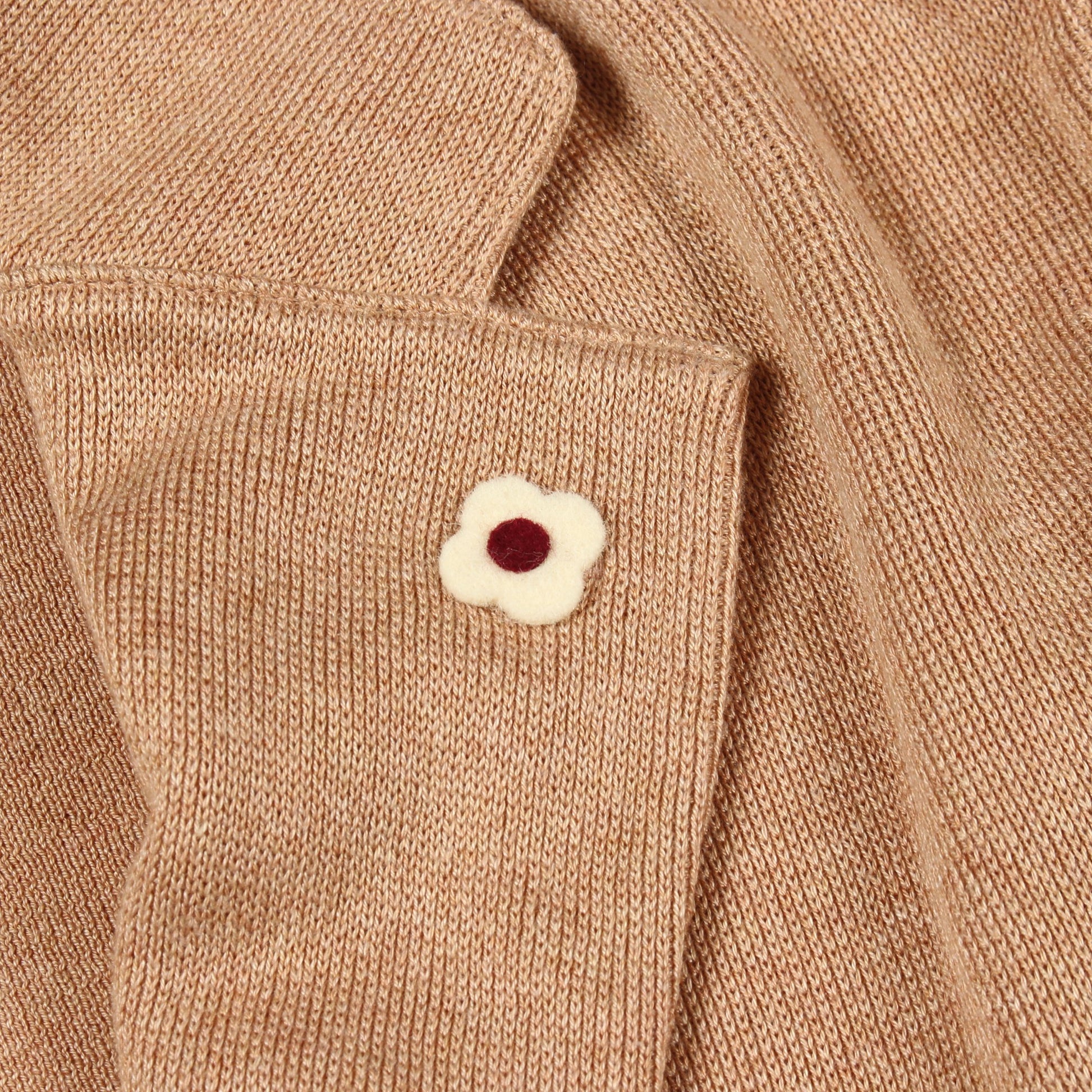 ニット ジャケット コットン ライトブラウン ラルディーニ アウター LARDINI